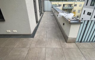 Terrasse in Einkornmörtel