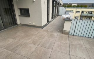 Terrasse in Einkornmörtel